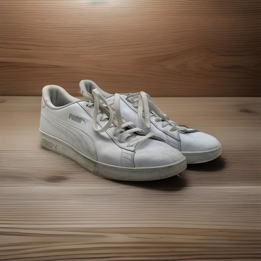 Puma Smash Leather White Sneakers‎  Men's Size 13